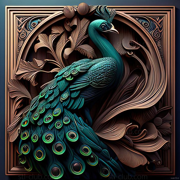 3D model st peacock (STL)